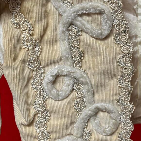 Vintageantique cream corduroy matador style bolero - Picture 4 of 8